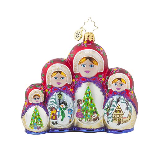 Christopher Radko Merry Matryoshka Russian Nesting Dolls Christmas Ornament