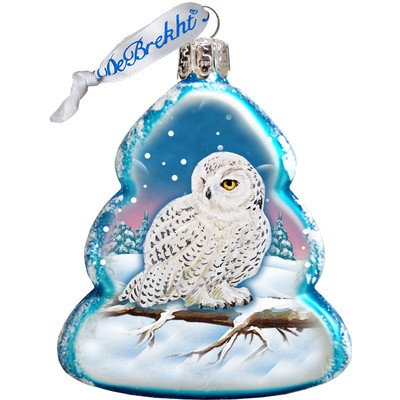 G. Debrekht Owl Glass Ornament