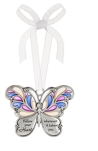 Ganz Butterfly Wishes Colored Ornament – Follow your Heart wherever it takes you