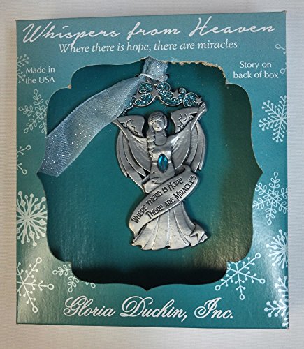 Christmas Tree Ornament Angel Whispers From Heaven (Teal Package)
