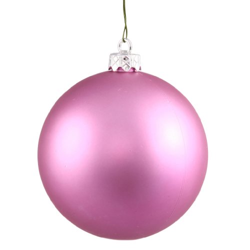 Vickerman 24981 – 4″ Orchid Pink Matte Ball Christmas Tree Ornament (N591009MV)