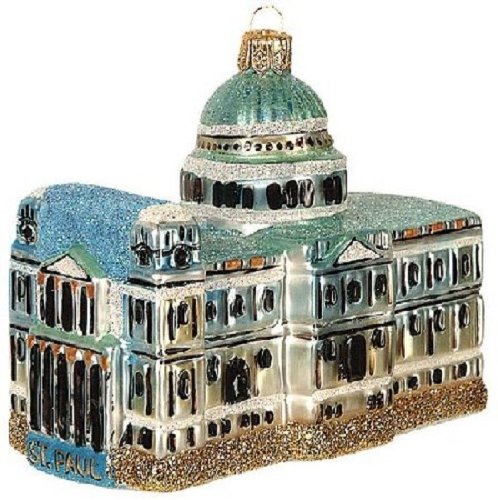 St Paul Cathedral London England Polish Glass Christmas Ornament Made in Poland