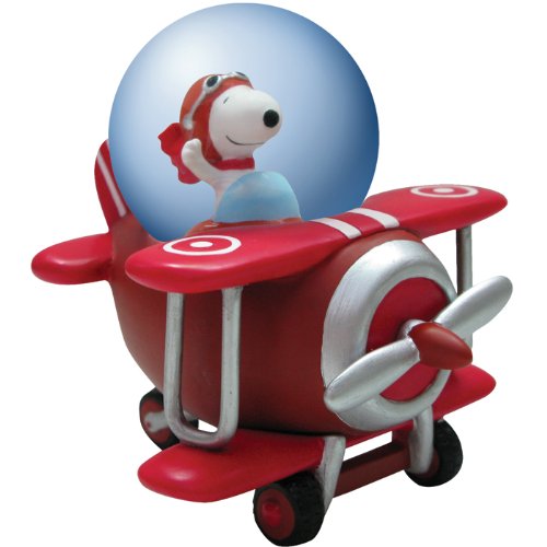 Westland Giftware Peanuts Snoopy Flying Ace Water Globe, 45mm