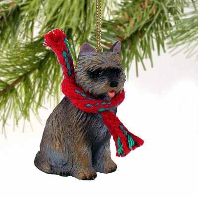 1 X Cairn Terrier Miniature Dog Ornament – Brindle by Conversation Concepts