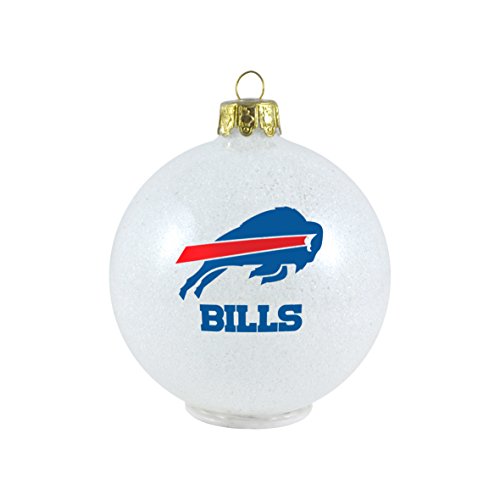 NFL Buffalo Bills LED Color Changing Ball Ornament, 2.625″, White