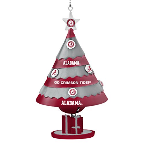 NCAA Alabama Crimson Tide Tree Bell Ornament, Red, 5″