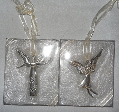 Set of 2 Serenity Angel Mini Christmas Ornament Pins ” Protect This Woman” and “You Are Loved “