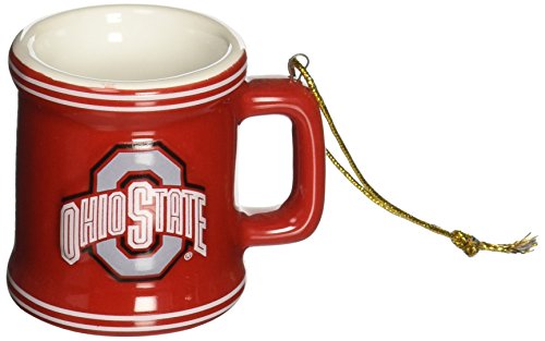 NCAA Ohio State Buckeyes Mini Mug Ornament, 2.25″, Red