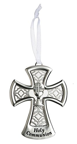 Holy Communion 4 x 3 inch Zinc Inspirational Decorative Cross Ornament