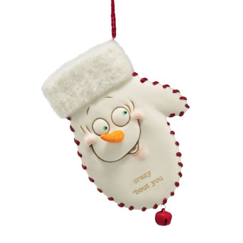 Department 56 Snow Pinions Crazy Bout You Mitten Ornament, 4.5-Inch