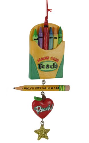6″ Crayon Box “Many Can Teach Only A Special Few Can Reach!” Christmas Ornament