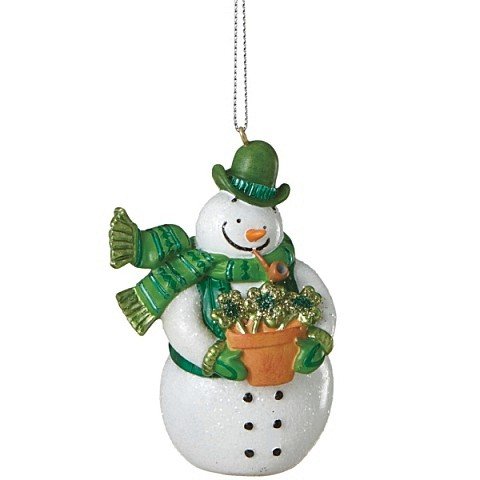 Irish Snowman Christmas Ornament