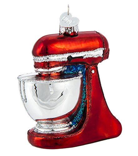 ld World Christmas – Stand Mixer Ornament – Hand Painted Blown Glass – For Fake and Real Trees