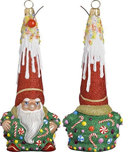 Glitterazzi Gnome Sweet Gnome Santa Ornament by Joy to the World