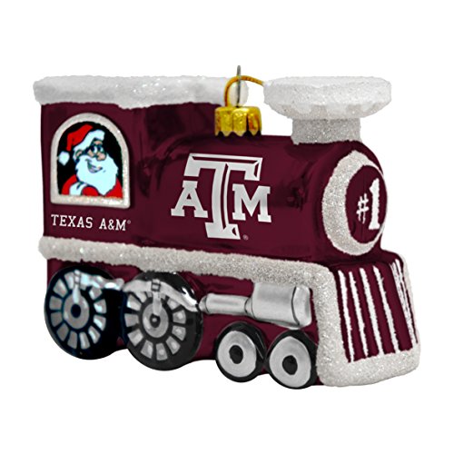 NCAA Texas A&M Aggies Train Ornament, 3.75″, Red