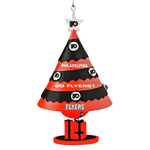 NHL Philadelphia Flyers Tree Bell Ornament, Black, 5″