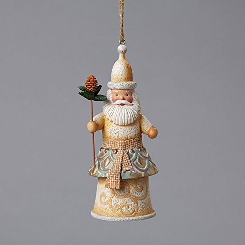 River’s End Santa with Pinecone Staff Orn, Hanging Ornament
