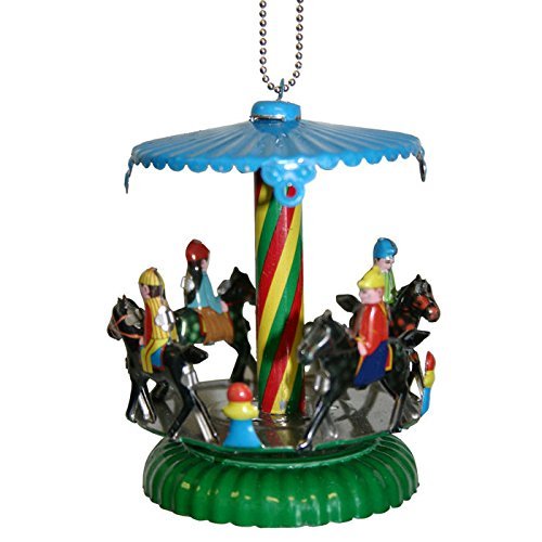 MM277 – Collectible Tin Ornament – Horse Carousel – 3.5H x 2.5W x 2.5D by Alexander Taron Importer