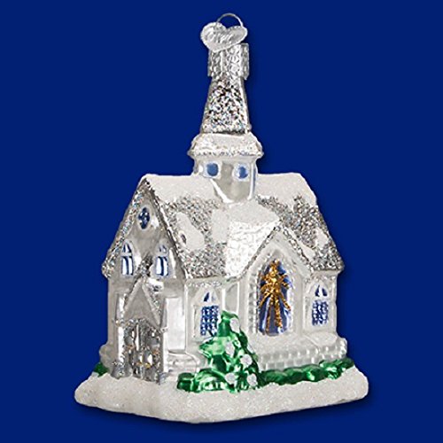 Old World Christmas Sparkling Cathedral Glass Blown Ornament