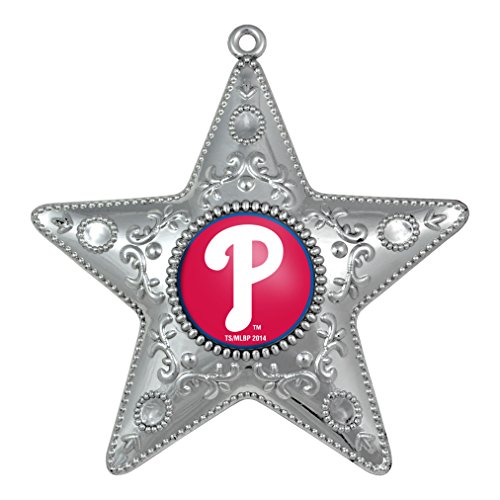 MLB Philadelphia Phillies Silver Star Ornament, Small, Silver