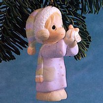 Precious Moments Retired Girl Holding Snowball Gift “I’m Sending You a White Christmas” Ornament (#112372)