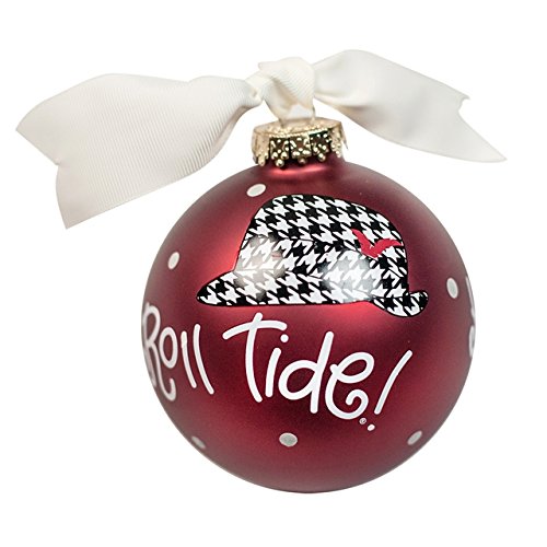 Coton Colors Alabama Houndstooth Hat Glass Ornament