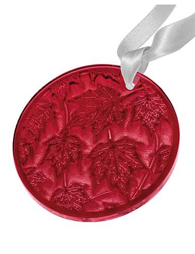 Lalique Crystal Champs Elysees Ornament, Red