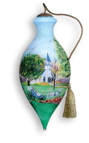 Ne’Qwa Art Wedding Day – Glass Ornament Hand-Painted 400-NEQ