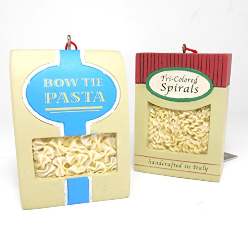 Pasta Package Christmas Ornaments Set of 2 Cooking