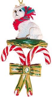 Westie West Highland White Terrier Dogs Candy Cane Christmas Ornament New by Conversation Concepts