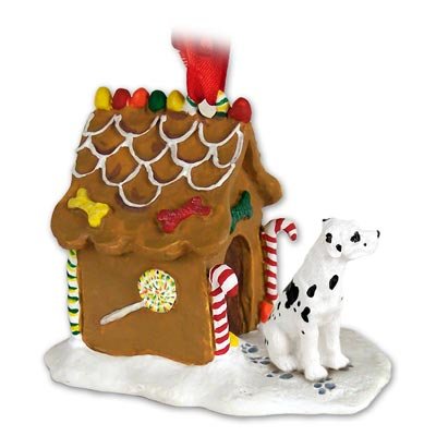 Great Dane Harlequin w/Uncropped Ears Ginger Bread House Ornament