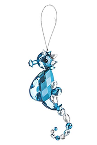 Crystal Expressions Turquoise Colored Seahorse Sea Life Ornament – By Ganz