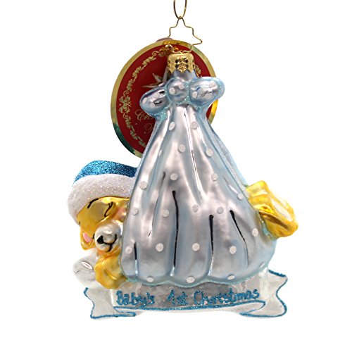 Christopher Radko Special Delivery Baby’s First Christmas Blue Boy Ornament