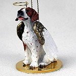Pointer Brown & White Pet Angel Ornament