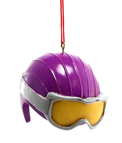 Purple Ski Helmet Ornament