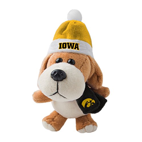 NCAA Iowa Hawkeyes Plush Dog Ornament, 3″, Brown