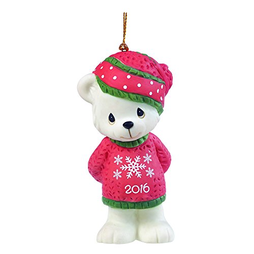 Precious Moments, Christmas Gifts, “Beary Cozy Christmas”, Dated 2016, Bisque Porcelain Ornament, #161007