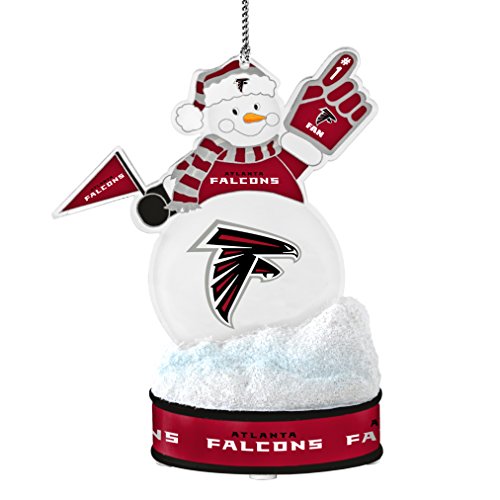 NFL Atlanta Falcons LED Snowman Ornament, White, 3.5″
