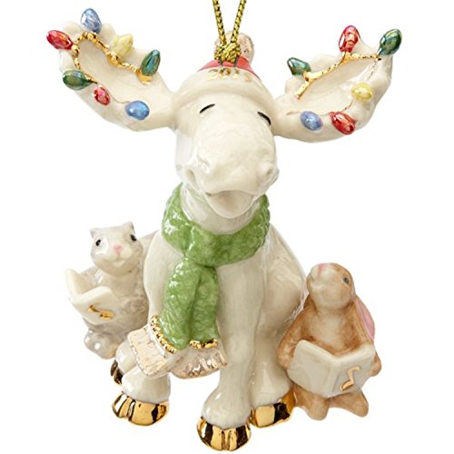 Lenox 2015 Christmas Annual Moose Ornament Merry Choir Marcel Squirrel Bunny