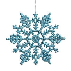 Vickerman 23575 – 8″ Turquoise Glitter Snowflake Christmas Tree Ornament (12 pack) (M101612)