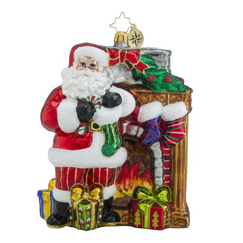 Christopher Radko Toasty Traditions Santa Claus and Presents Christmas Ornament