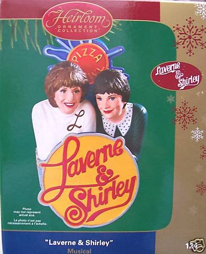 Laverne & Shirley 2006 Carlton Cards Musical Christmas Ornament