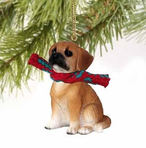 Puggle Tiny Miniature One Christmas Ornament Brown – DELIGHTFUL!