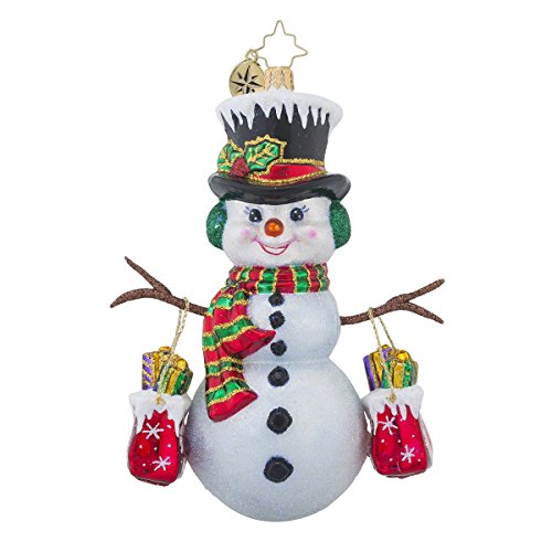 Christopher Radko Shopping Spree Snowman Christmas Ornament