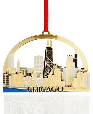 ChemArt Chicago Skyline Christmas Ornament