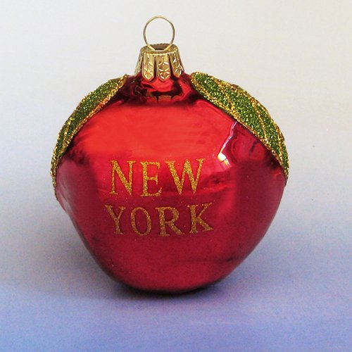 3.25″ Noble Gems “New York” Big Apple Glass Christmas Ornament