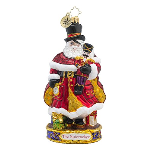 Christopher Radko Here Comes Drosselmeyer Santa Glass Christmas Ornament – Nutcracker Series – New for 2016 – 7″h.