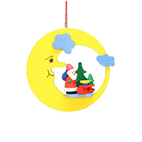ULBR 10-0594 Christian Ulbricht Ornament – Santa with Sled in Moon