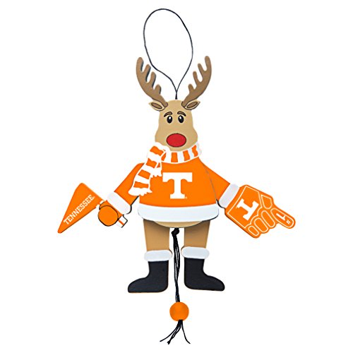 NCAA Tennessee Volunteers Wooden Cheer Ornament, Brown, 5.25″