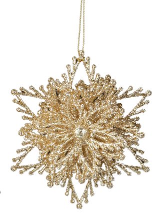 4″ Seasons of Elegance Gold Glittered Snowflake Six-Pointed Star Christmas Ornament by Kurt Adler